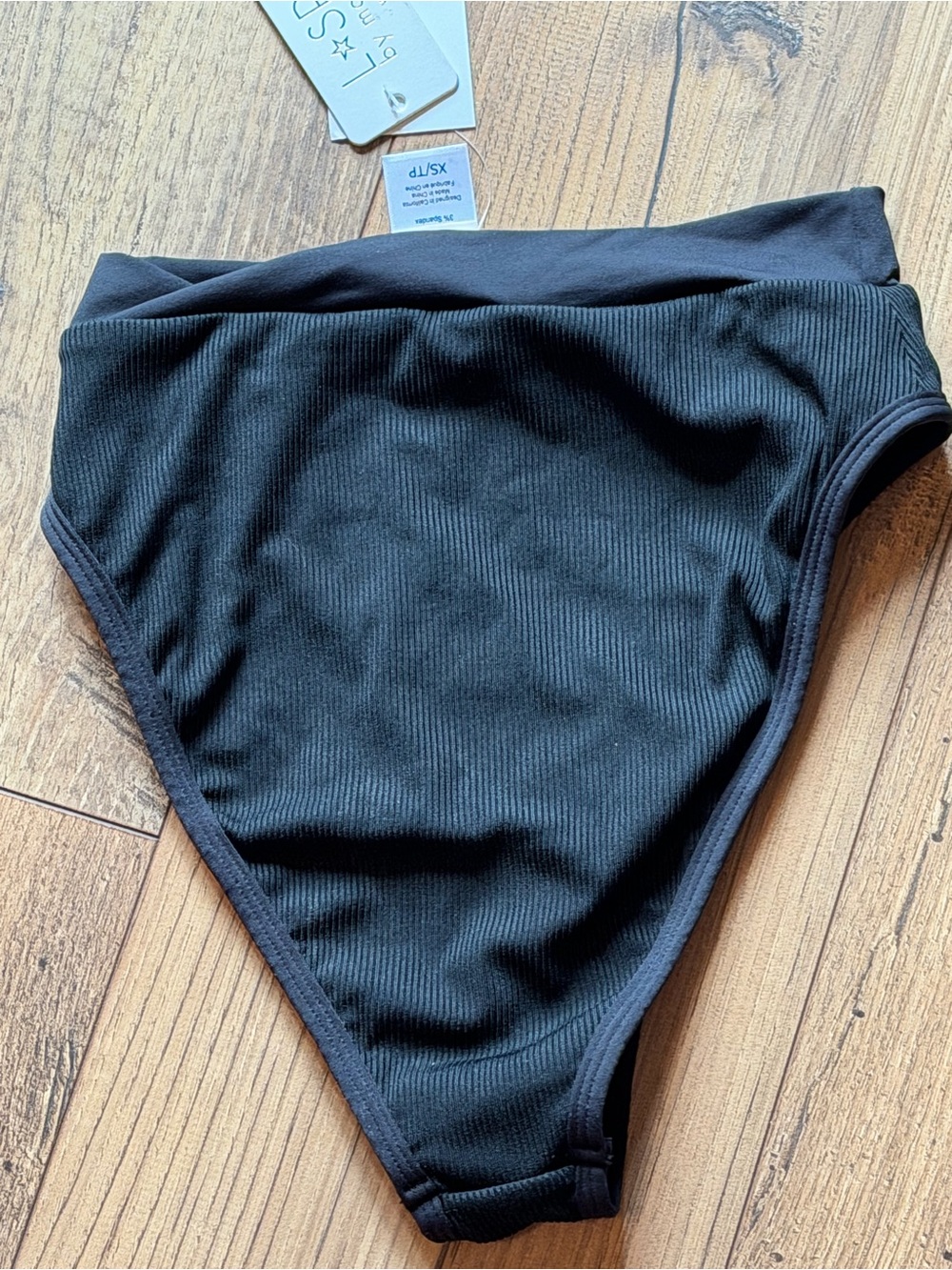 NEW L*Space Frenchie Bitsy Bikini Bottom Black XS NWT - Picture 4 of 4